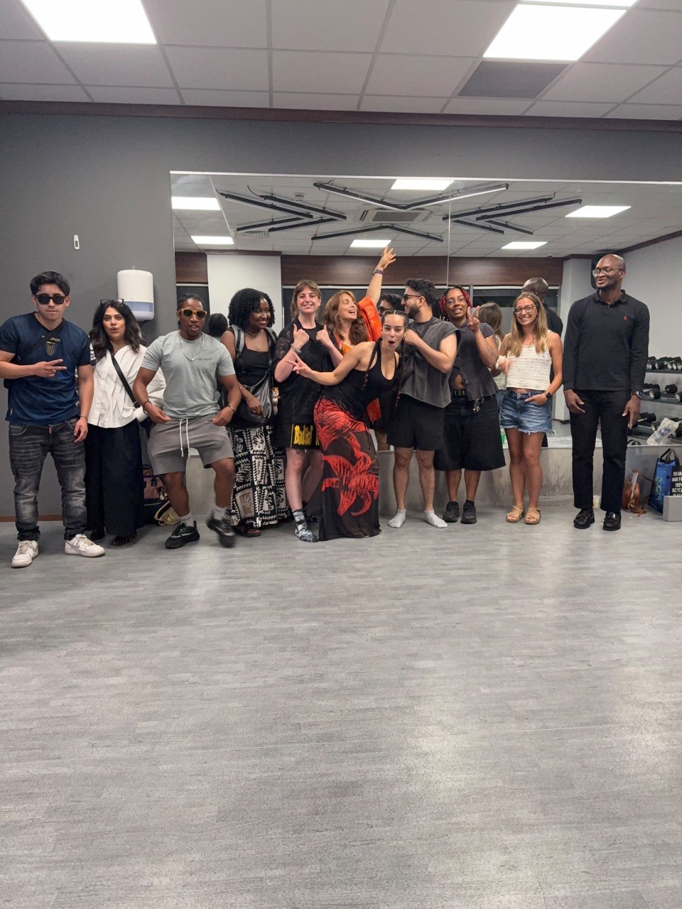 Shy Poets workshop participants celebrating together